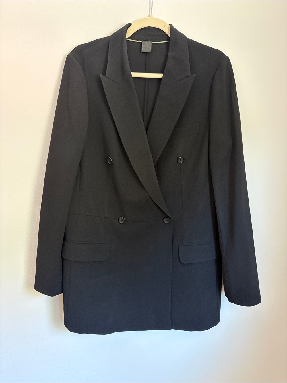Classic Black Double-Breasted Women's Blazer by Shipley & Halmos